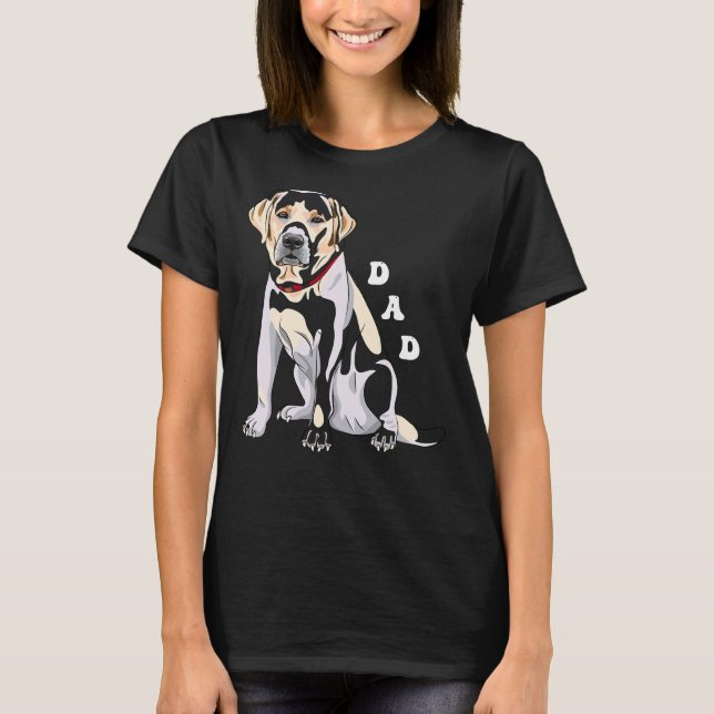 Camiseta Pai de laboratório Fox Yellow Labrador Retriever (Frente)