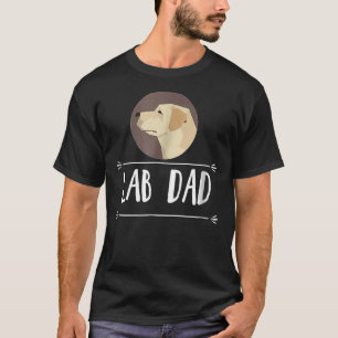 Camiseta Pai de laboratório! Labrador Amarelo - Cachorro do