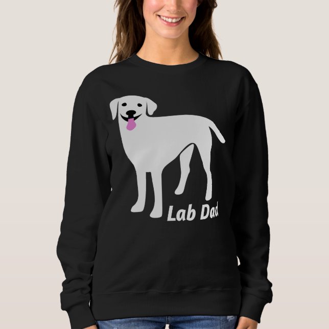 Camiseta Pai de laboratório - Labrador branco bonito (Frente)