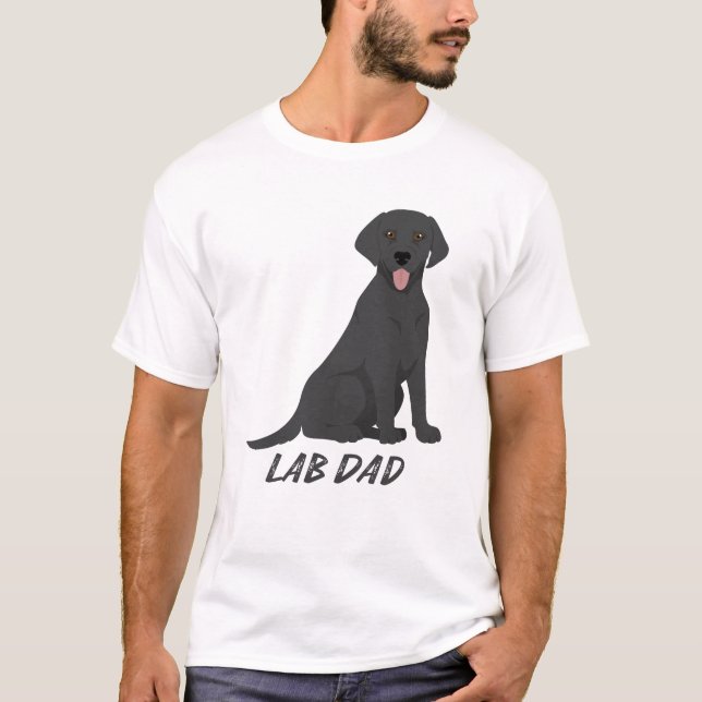 Camiseta Pai de laboratório - Orgulhoso proprietário de cãe (Frente)