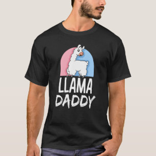 Camiseta Pai de Llama Pai de animais de estimação doce Pai