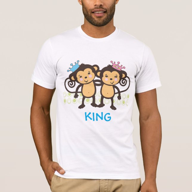 Camiseta Pai de macacos gêmeos (Frente)