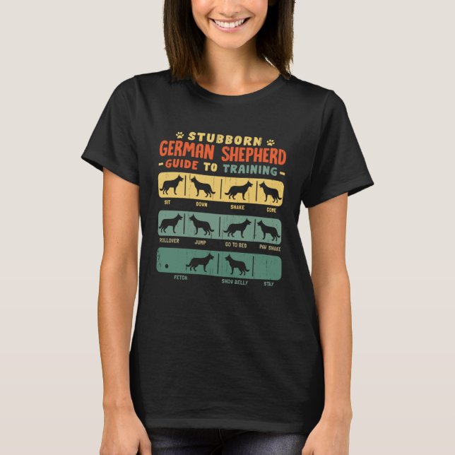 Camiseta Pai de Mãe german shepherd Sturkkopfig Vintage (Frente)