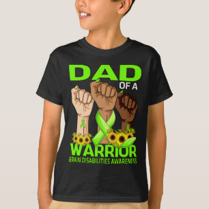 Camiseta Pai De Mão De Um Cérebro Guerreiro Sensibilização