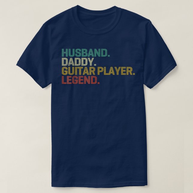 Camiseta Pai De Marido, Leitor De Violão, Legenda De Pais V (Frente do Design)