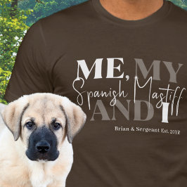 Camiseta Pai de Mastim Espanhol Est. Tipografia Única Engra