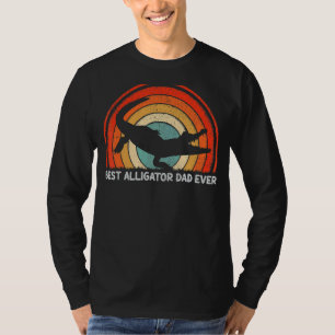Camiseta Pai De Melhor Alligador Do Estilo De Retro Da Mens
