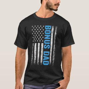 Camiseta Pai De Melhor Bônus Nos Eua Bandeira Americana Par