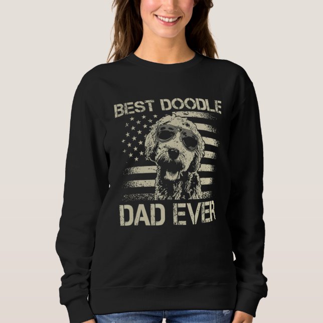 Camiseta Pai de melhor porta do mundo todo Goldendoodle Mer (Frente)