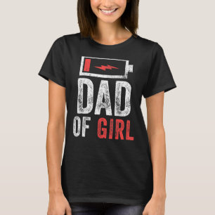 Camiseta Pai De Menina Do Nascimento Do Dia de os pais Filh