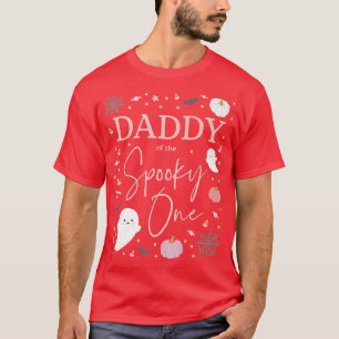 Camiseta Pai de Meninas do Spooky One Girl Primeiro Anivers