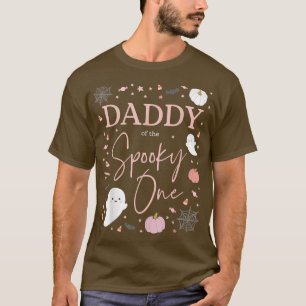 Camiseta Pai de Meninas do Spooky One Girl Primeiro Anivers