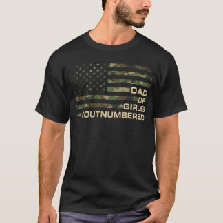 Camiseta Pai De Meninas Superou Dia Dos Pais Pai De Filhas