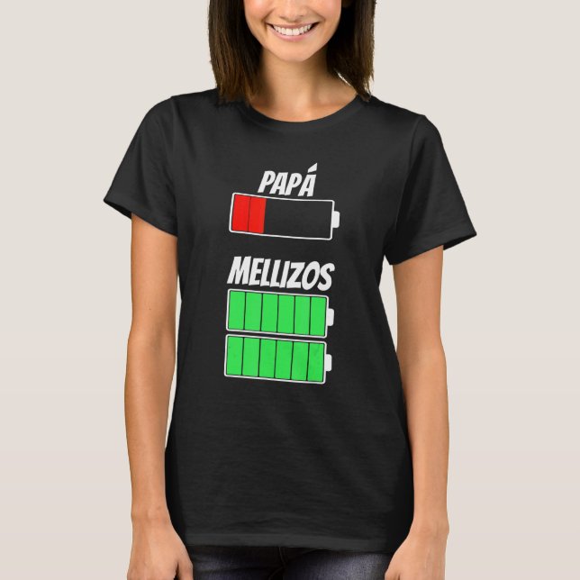 Camiseta Pai De Meninos Da Bateria Gêmeos De Nascimento Os  (Frente)