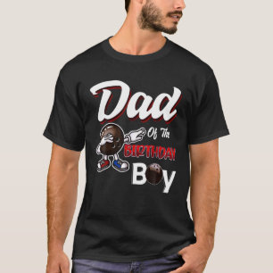 Camiseta Pai De Meninos Da Bola de boliche De Bater De Aniv