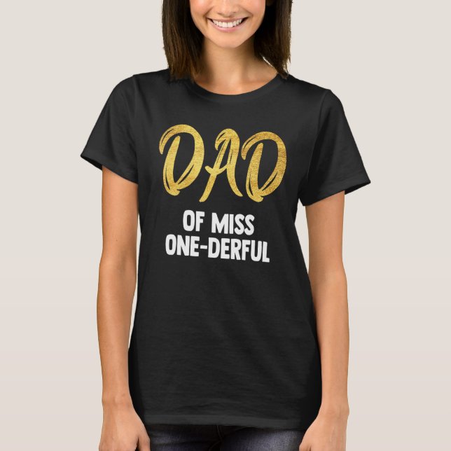 Camiseta Pai De Meninos Da Filha De Aniversário Corresponde (Frente)