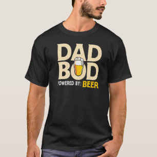 Camiseta Pai De Mens Alimentado Por Piadas De Cerveja Pais