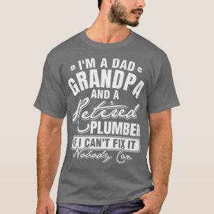 Camiseta Pai de Mens Avô e um dia Engraçado de Canalizado