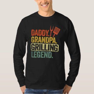 Camiseta Pai de Mens Avô Griling Legend Grilldad Pai