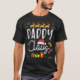 Camiseta Pai de Mens Claus Natal Gift Pajamas Santa Hat