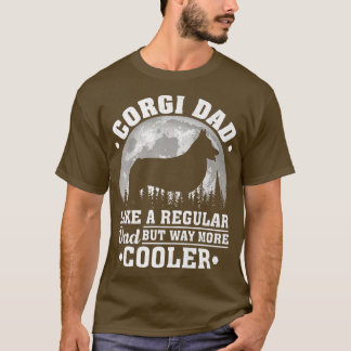 Camiseta Pai De Mens Corgi Como Um Cão De Corgi Engraçado D