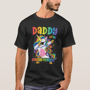Camiseta Pai De Mens Da Princesa Aniversário Dabbing Unico