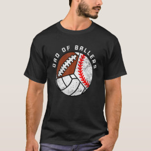 Camiseta Pai De Mens De Ballers Baseball