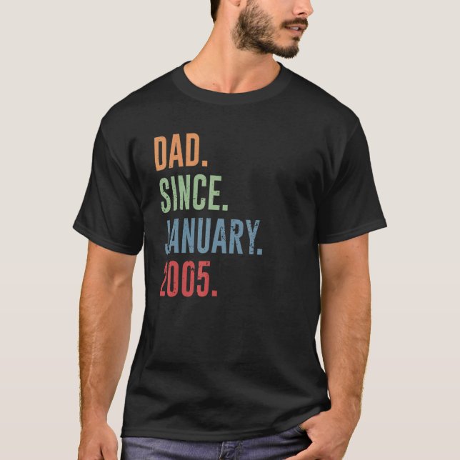Camiseta Pai De Mens Desde Janeiro De 2005 (Frente)