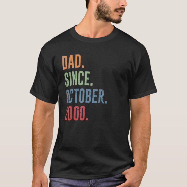 Camiseta Pai De Mens Desde Outubro De 2000 (Frente)