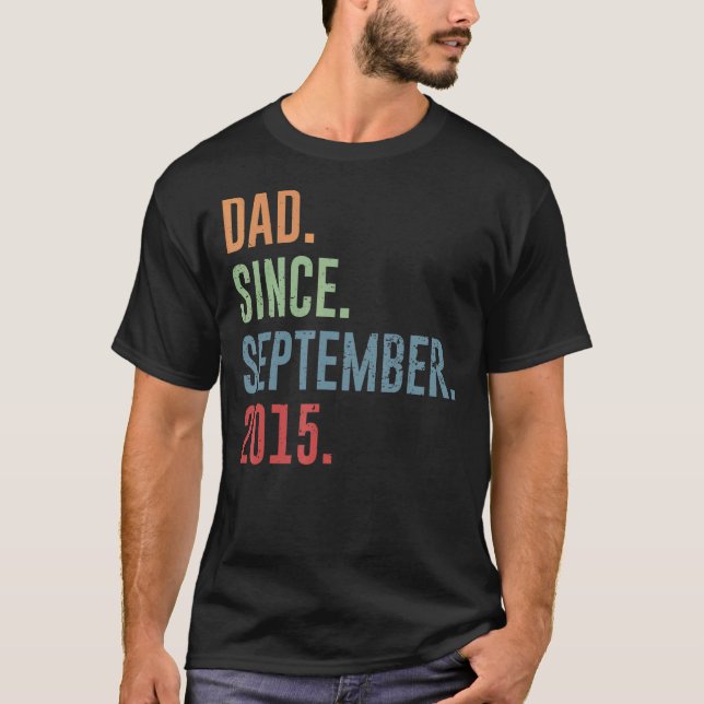 Camiseta Pai De Mens Desde Setembro De 2015 (Frente)