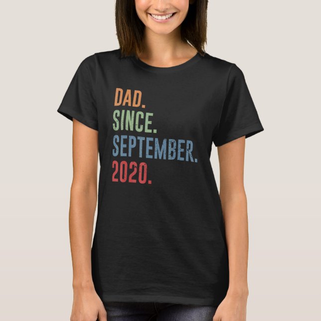 Camiseta Pai De Mens Desde Setembro De 2020 (Frente)