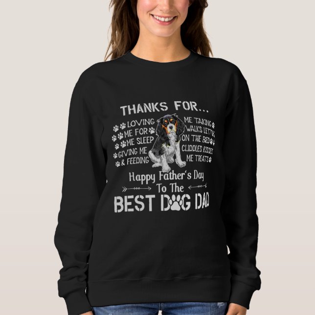 Camiseta Pai de Mens Padre Cavalier King Charles Spaniel (Frente)