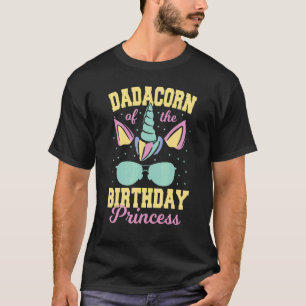 Camiseta Pai De Mens Unicorn Da Rapariga De Aniversário Pap