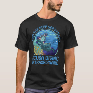 Camiseta Pai de mergulho Scuba com Horas Abertas