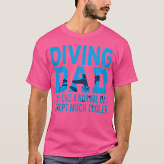 Camiseta Pai De Mergulho Tal Como Um Pai Normal Engraçado S