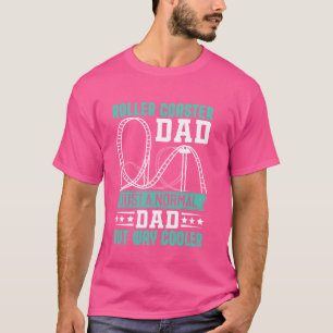 Camiseta Pai de Montanha-Russa Engraçado Parque Temático Mo