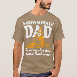 Camiseta Pai de moto de neve como um pai normal, mas neve m