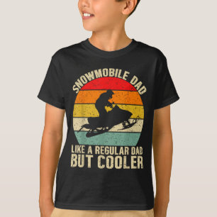 Camiseta Pai de Moto de Neve Engraçado Como Um Regular Mas 