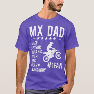 Camiseta Pai de Motocross Engraçado Fã de Bicicleta de Terr