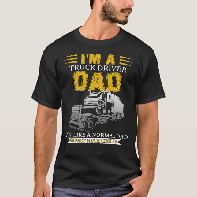 Camiseta pai de motorista de caminhão (Frente)