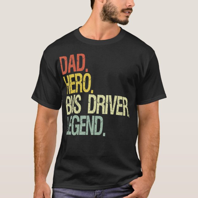 Camiseta Pai de motorista de ônibus engraçado (Frente)