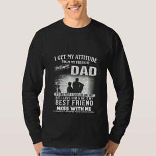 Camiseta Pai De Mulheres E Criança Eu Recebo Minha Atitude 