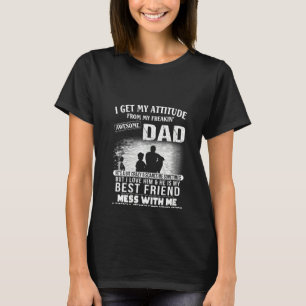 Camiseta Pai De Mulheres E Criança Eu Recebo Minha Atitude