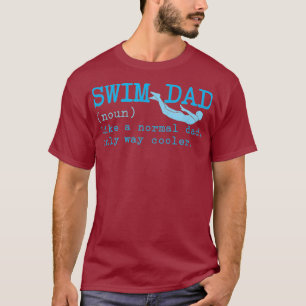 Camiseta Pai de Natação de Meninas Definição Engraçada Nada