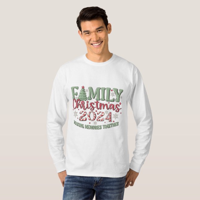 Camiseta Pai de Natal da Família 2024 (Frente Completa)