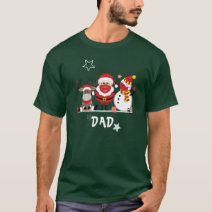 Camiseta Pai de Natal da Família Personalizada