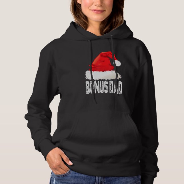 Camiseta Pai de Natal do Bônus Santa Hat Família de Xmas (Frente)
