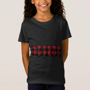 Camiseta Pai de Natal Pai Buffalo Xadrez Combinação Familia