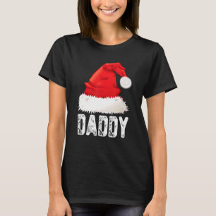 Camiseta Pai de Natal Santa Hat Família Matável de Natal
