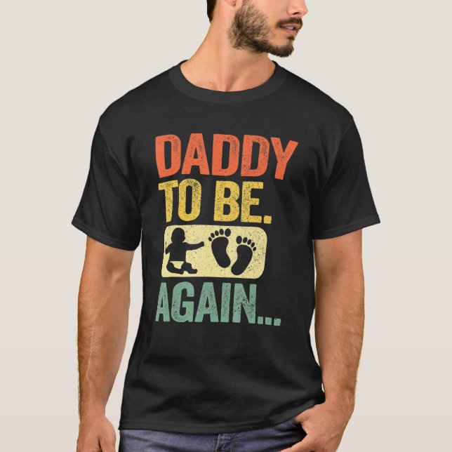 Camiseta Pai De Novamente Novo papai segundo Padre Sec (Frente)
